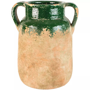 Grand Illusions Terracotta Vase Green